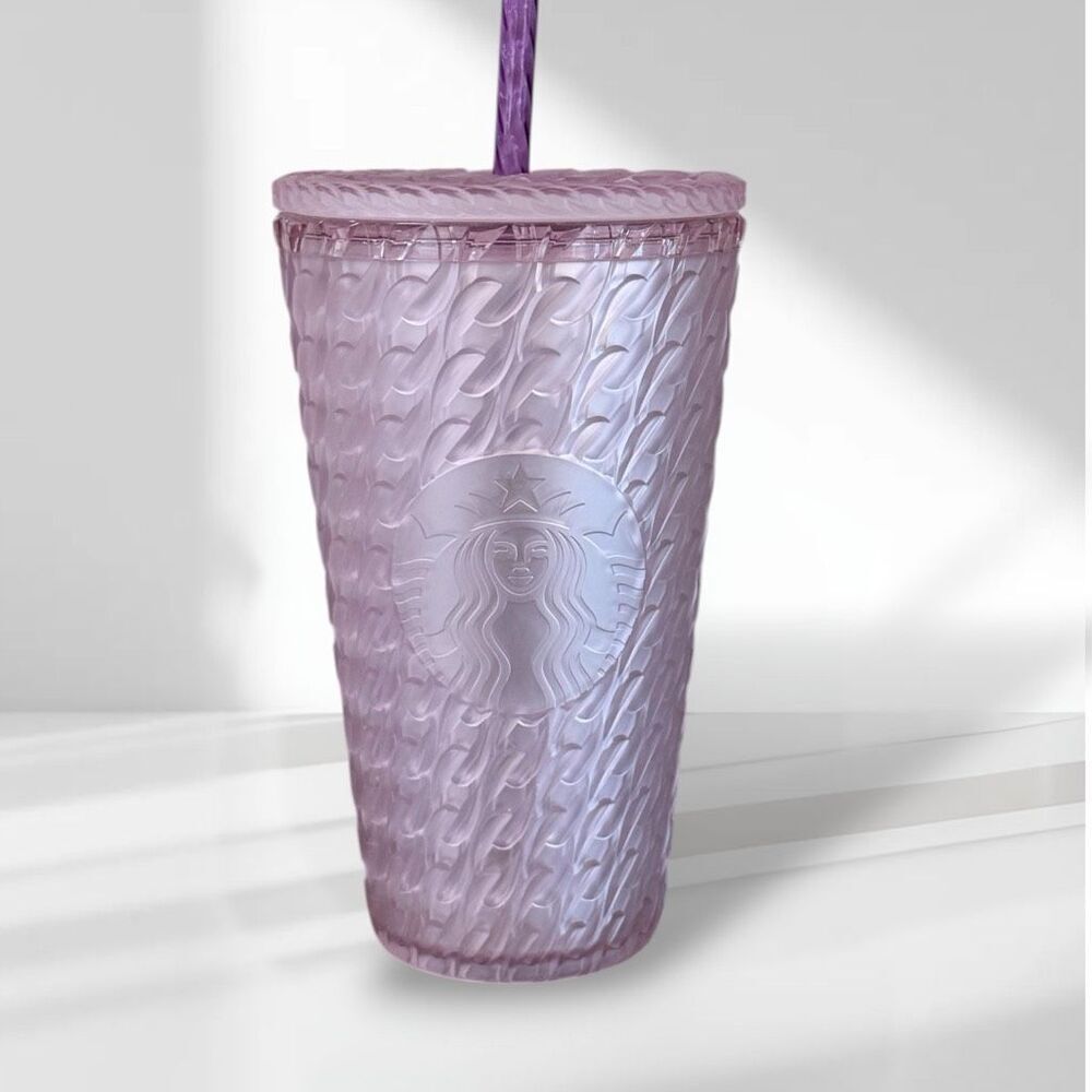 NWT Starbucks Pink Soft Touch Chain Tumbler 16oz